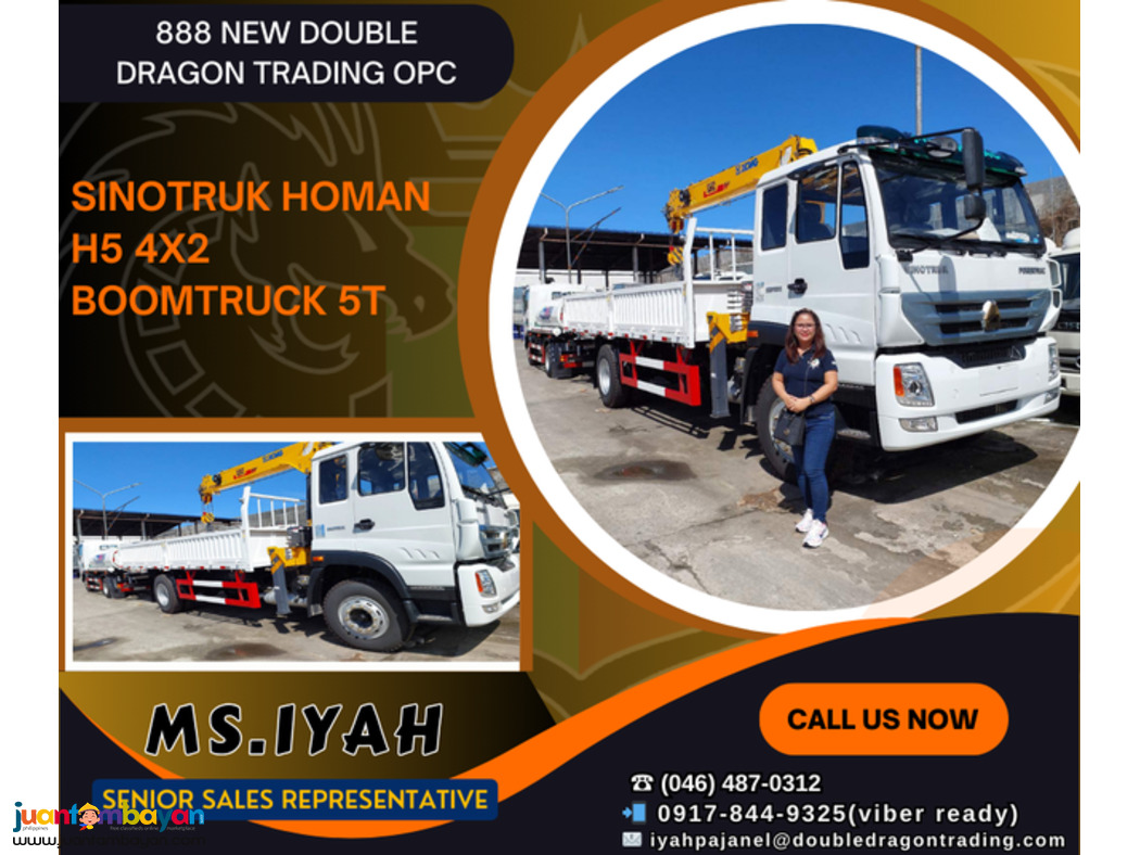SINOTRUK HOMAN H5 4X2 CARGO TRUCK WITH 5T BOOM SINOTRUK HOMAN H5 4X2 CARGO TRUCK WITH 5T BOOM