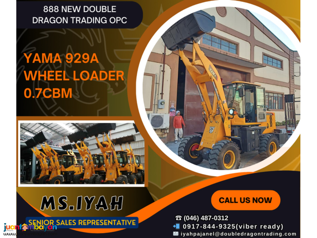 YAMA WHEEL LOADER-929A 0.7CBM YAMA WHEEL LOADER-929A 0.7CBM