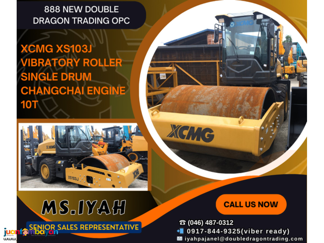 XCMG XS103J VIBRATORY ROLLER SINGLE DRUM CHANGCHAI ENGINE 10T XCMG XS103J VIBRATORY ROLLER SINGLE DRUM CHANGCHAI ENGINE 10T