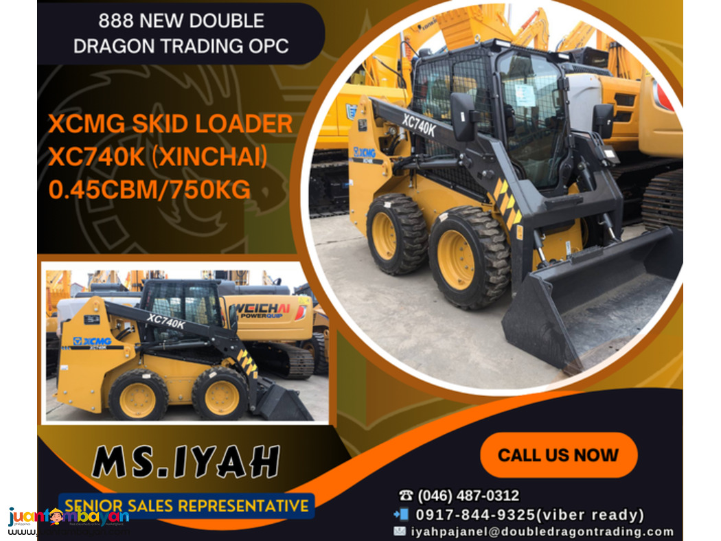 BRAND NEW XCMG SKID LOADER XC740K (XINCHAI) 0.45CBM/750KG BRAND NEW XCMG SKID LOADER XC740K (XINCHAI) 0.45CBM/750KG