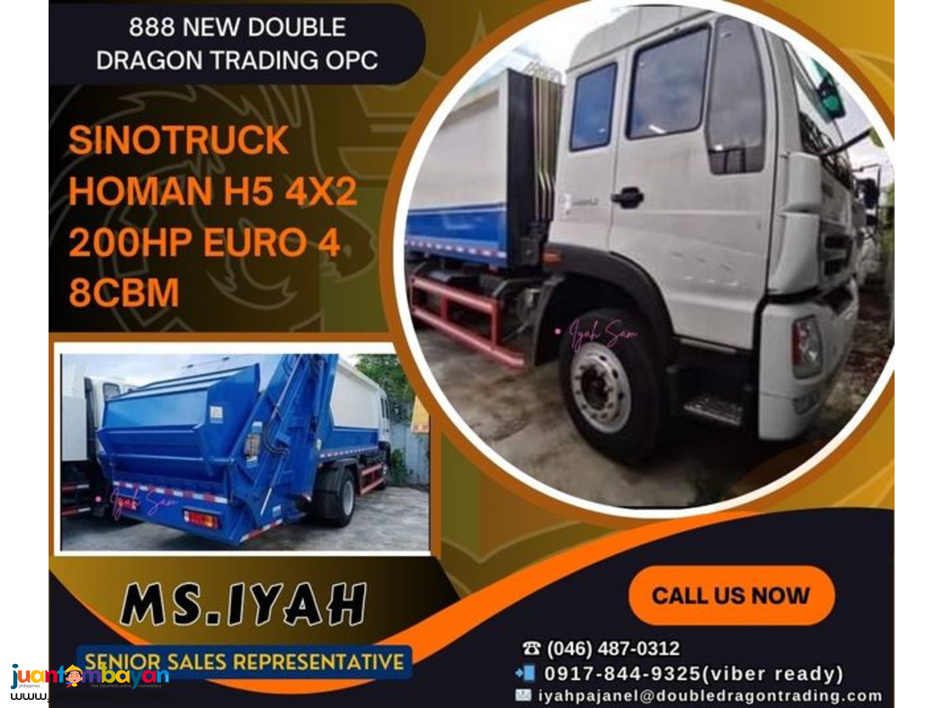 SINOTRUCK HOMAN H5 4X2 200HP EURO 4 8CBM SINOTRUCK HOMAN H5 4X2 200HP EURO 4 8CBM