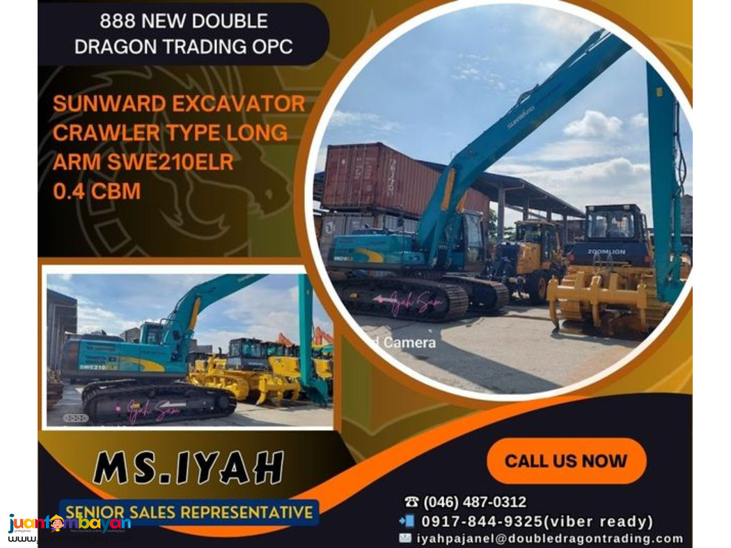 SUNWARD EXCAVATOR CRAWLER TYPE LONG ARM SWE210ELR 0.4CBM SUNWARD EXCAVATOR CRAWLER TYPE LONG ARM SWE210ELR 0.4CBM
