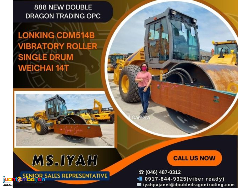 LONKING CDM514B VIBRATORY ROLLER 14T= LONKING CDM514B VIBRATORY ROLLER 14T=