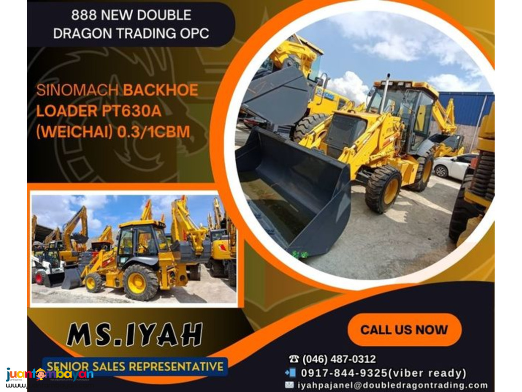 SINOMACH PT630A BACKHOE LOADER (WEICHAI) 0.3/1CBM SINOMACH PT630A BACKHOE LOADER (WEICHAI) 0.3/1CBM