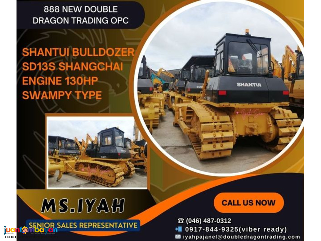 SHANTUI BULLDOZER SD13S SHANGCHAI ENGINE 130HP SWAMPY TYPE SHANTUI BULLDOZER SD13S SHANGCHAI ENGINE 130HP SWAMPY TYPE
