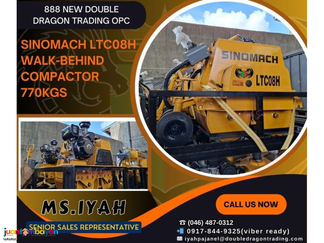 SINOMACH LTC08H WALK-BEHIND COMPACTOR 770KGS SINOMACH LTC08H WALK-BEHIND COMPACTOR 770KGS
