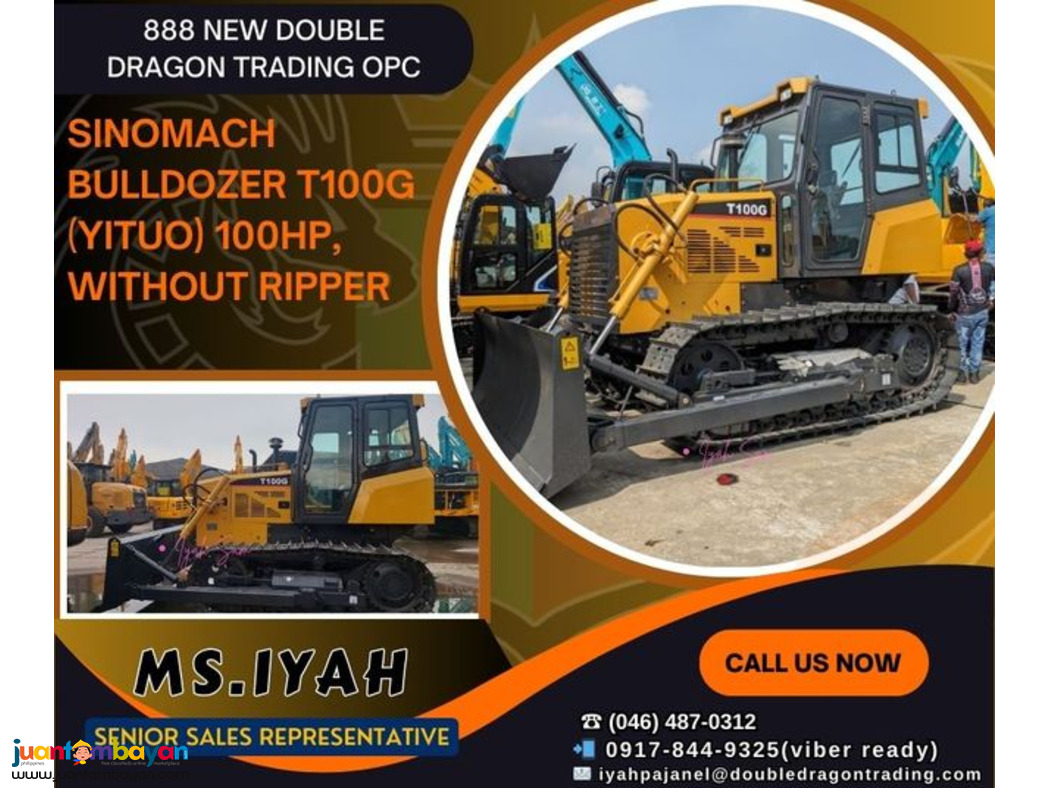 SINOMACH BULLDOZER T100G (YITUO) 100HP, WITHOUT RIPPER SINOMACH BULLDOZER T100G (YITUO) 100HP, WITHOUT RIPPER