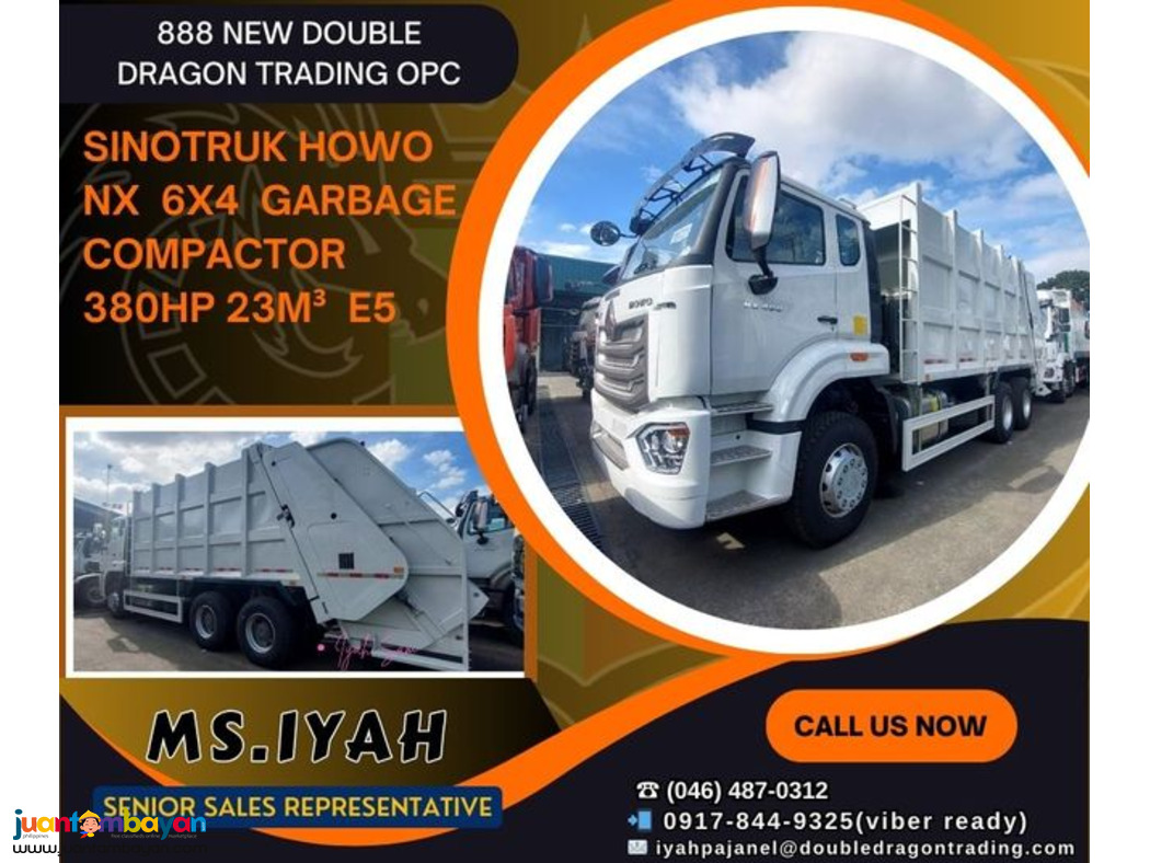 SINOTRUK HOWO NX 6X4 GARBAGE COMPACTOR 380HP 23m³ E5 SINOTRUK HOWO NX 6X4 GARBAGE COMPACTOR 380HP 23m³ E5