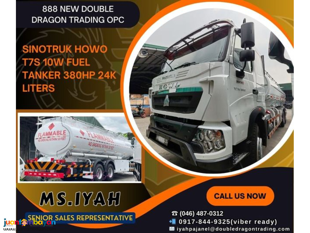 SINOTRUK HOWO T7S 10W FUEL TANKER 24K LITERS SINOTRUK HOWO T7S 10W FUEL TANKER 24K LITERS