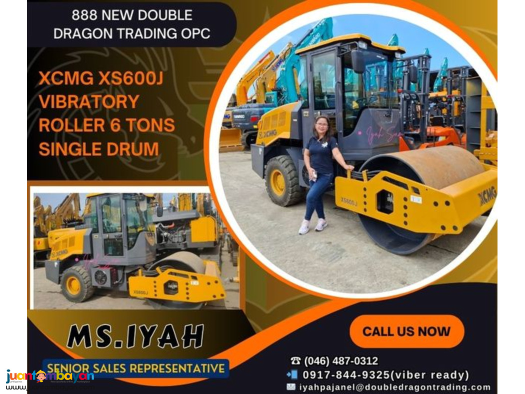 XCMG XS600J SINGLE DRUM VIBRATORY ROLLER 6 TONS XCMG XS600J SINGLE DRUM VIBRATORY ROLLER 6 TONS