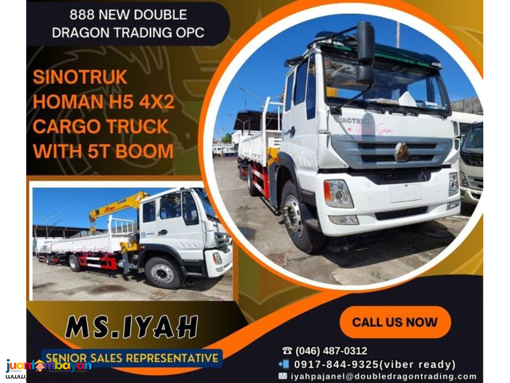 SINOTRUK HOMAN H5 4X2 CARGO TRUCK WITH 5T BOOM SINOTRUK HOMAN H5 4X2 CARGO TRUCK WITH 5T BOOM