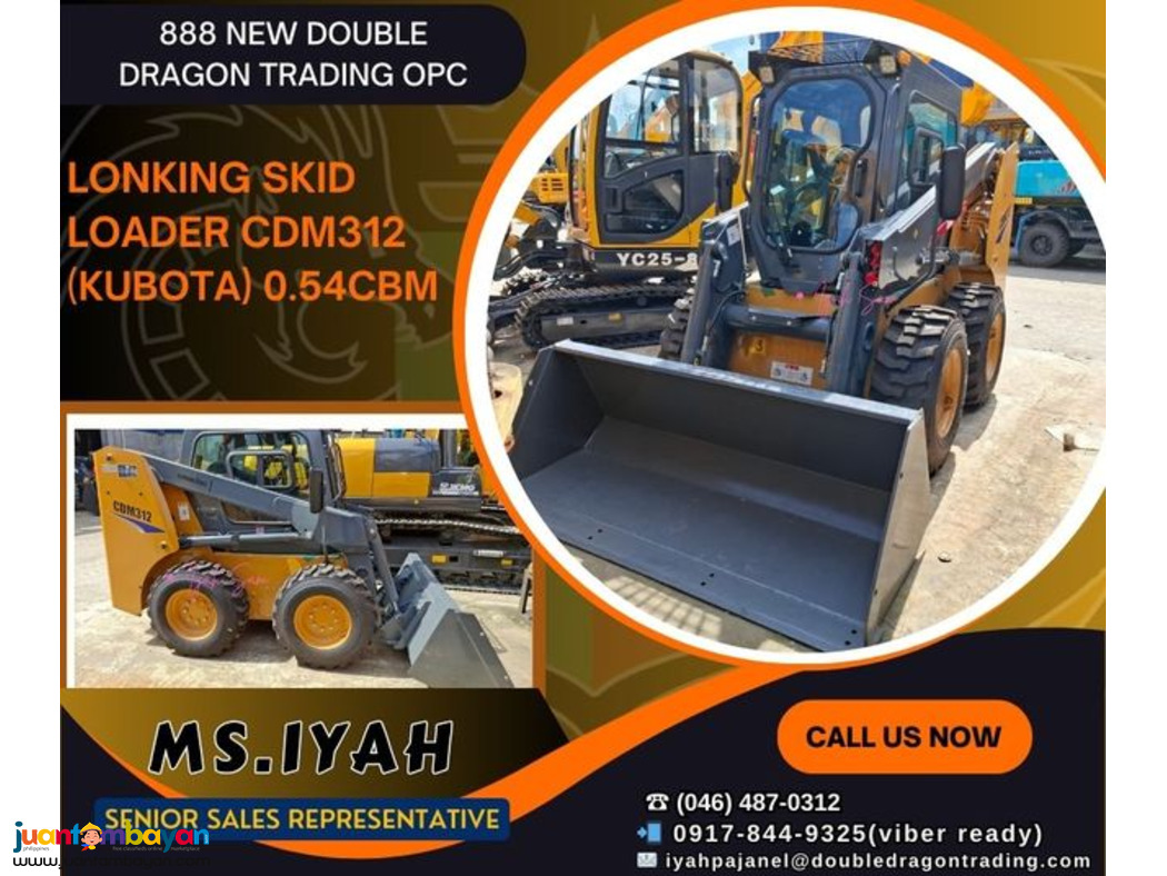 LONKING SKID LOADER CDM312 (KUBOTA) 0.54CBM