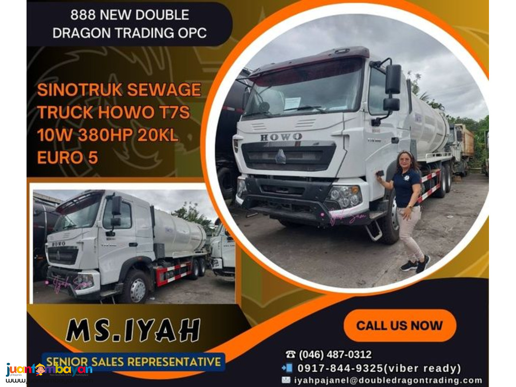 SINOTRUK SEWAGE TRUCK HOWO T7S 10W 380HP 20KL EURO 5 SINOTRUK SEWAGE TRUCK HOWO T7S 10W 380HP 20KL EURO 5