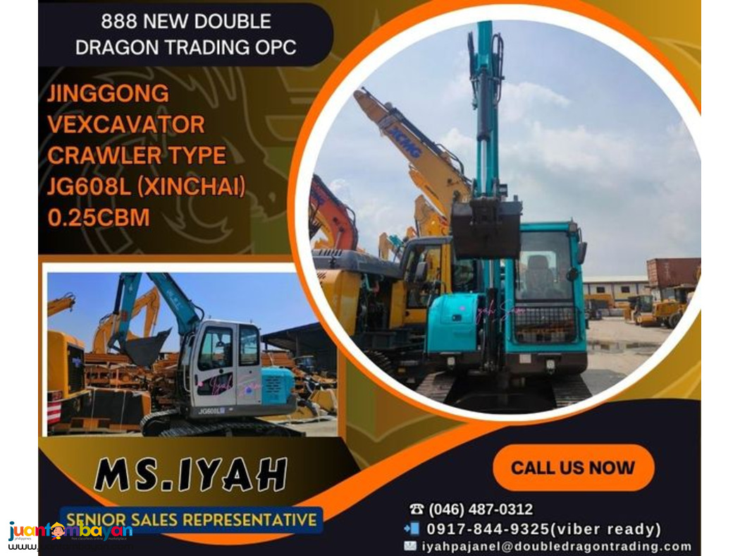 JINGGONG EXCAVATOR CRAWLER TYPE JG608L (XINCHAI) 0.25CBM JINGGONG EXCAVATOR CRAWLER TYPE JG608L (XINCHAI) 0.25CBM
