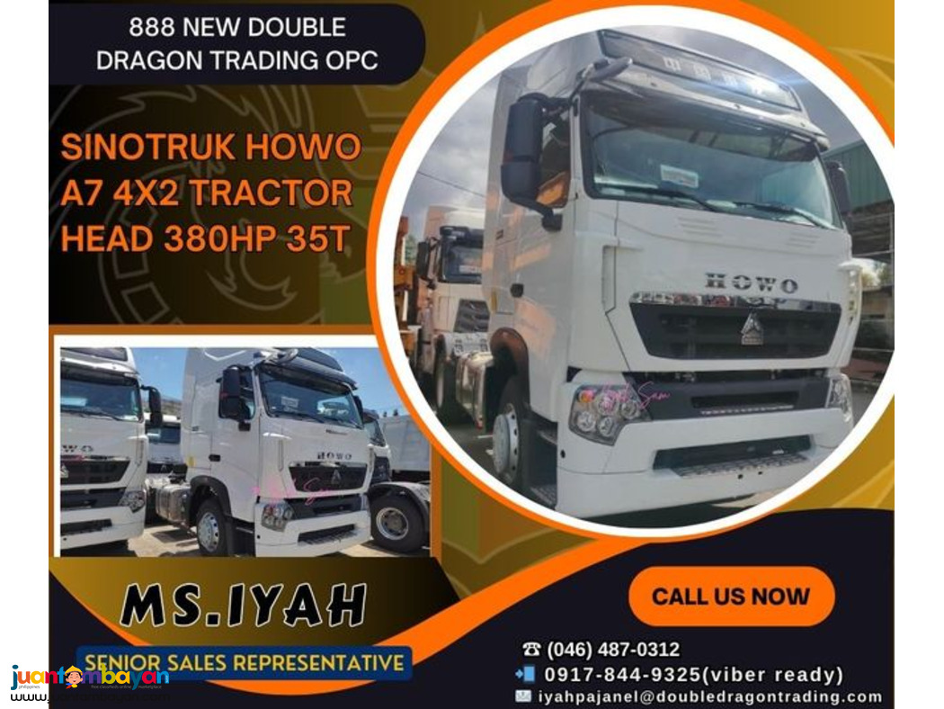 SINOTRUK HOWO A7 4X2 TRACTOR HEAD 380HP 35T