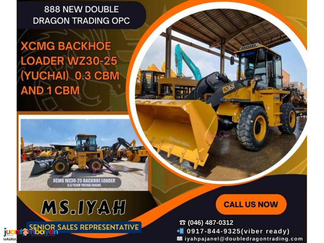 XCMG BACKHOE LOADER WZ30-25 (YUCHAI) 0.3 CBM AND 1 CBM XCMG BACKHOE LOADER WZ30-25 (YUCHAI) 0.3 CBM AND 1 CBM