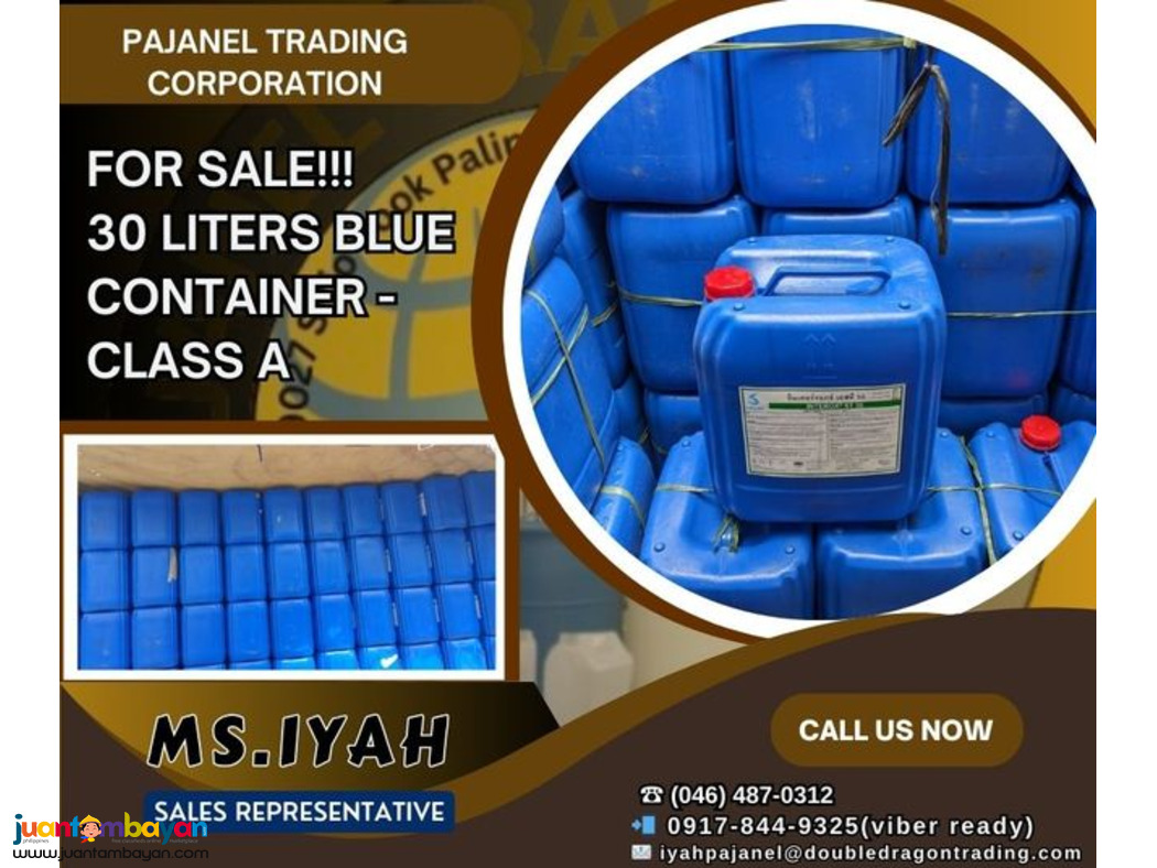 FOR SALE!!!  30 LITERS BLUE CONTAINER - CLASS A
