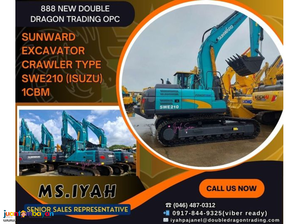 SUNWARD EXCAVATOR CRAWLER TYPE SWE210 (ISUZU) 1CBM SUNWARD EXCAVATOR CRAWLER TYPE SWE210 (ISUZU) 1CBM