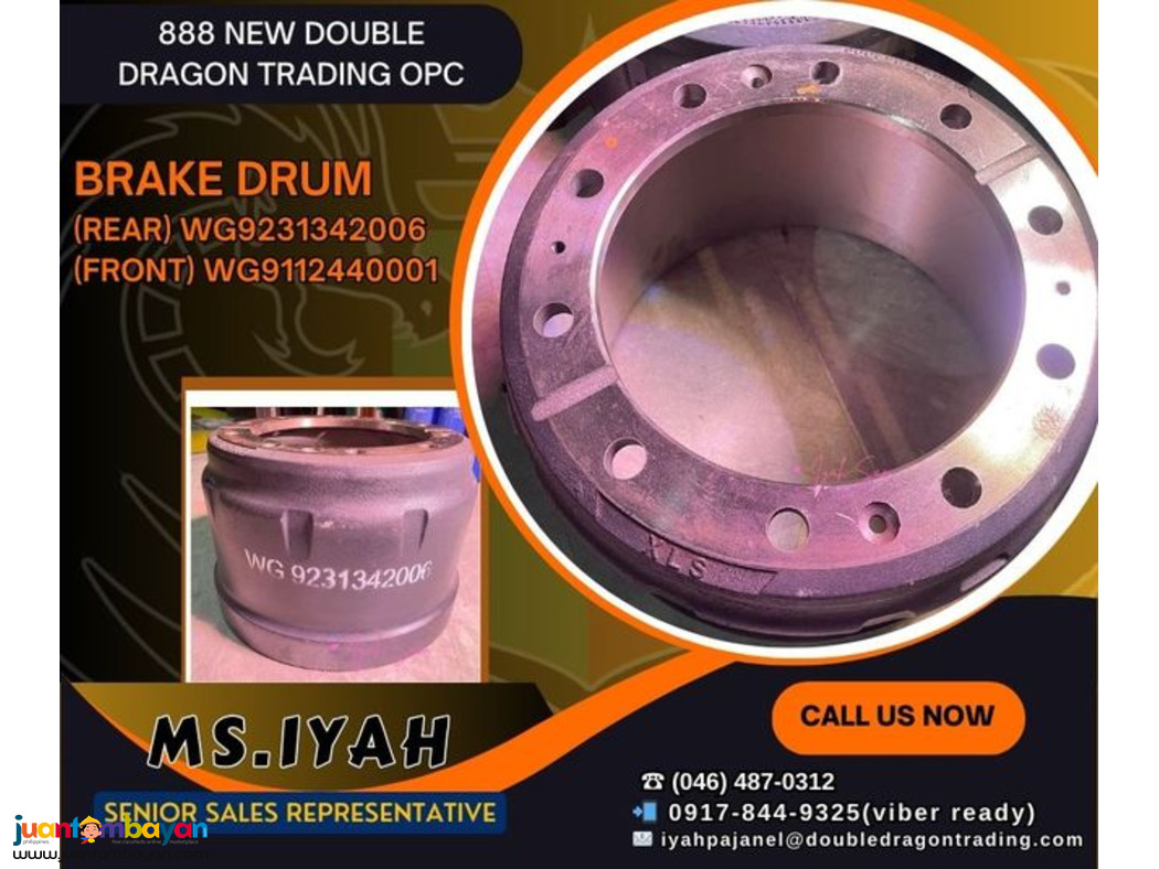 BRAKE DRUM FOR 10W TRUCKS- BRAKE DRUM FOR 10W TRUCKS-