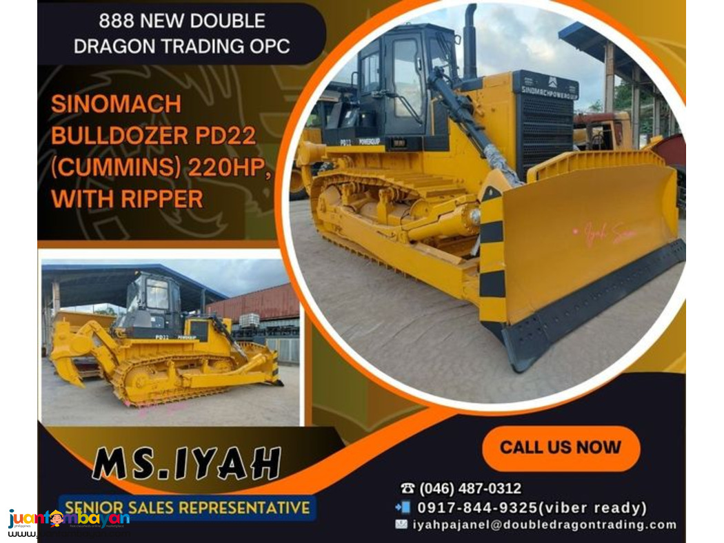 SINOMACH BULLDOZER PD22 (CUMMINS) 220HP, WITH RIPPER SINOMACH BULLDOZER PD22 (CUMMINS) 220HP, WITH RIPPER