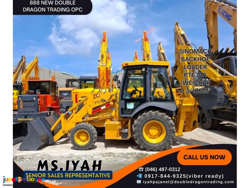 PT630A SINOMACH BACKHOE LOADER  (WEICHAI) 0.3/1CBM³