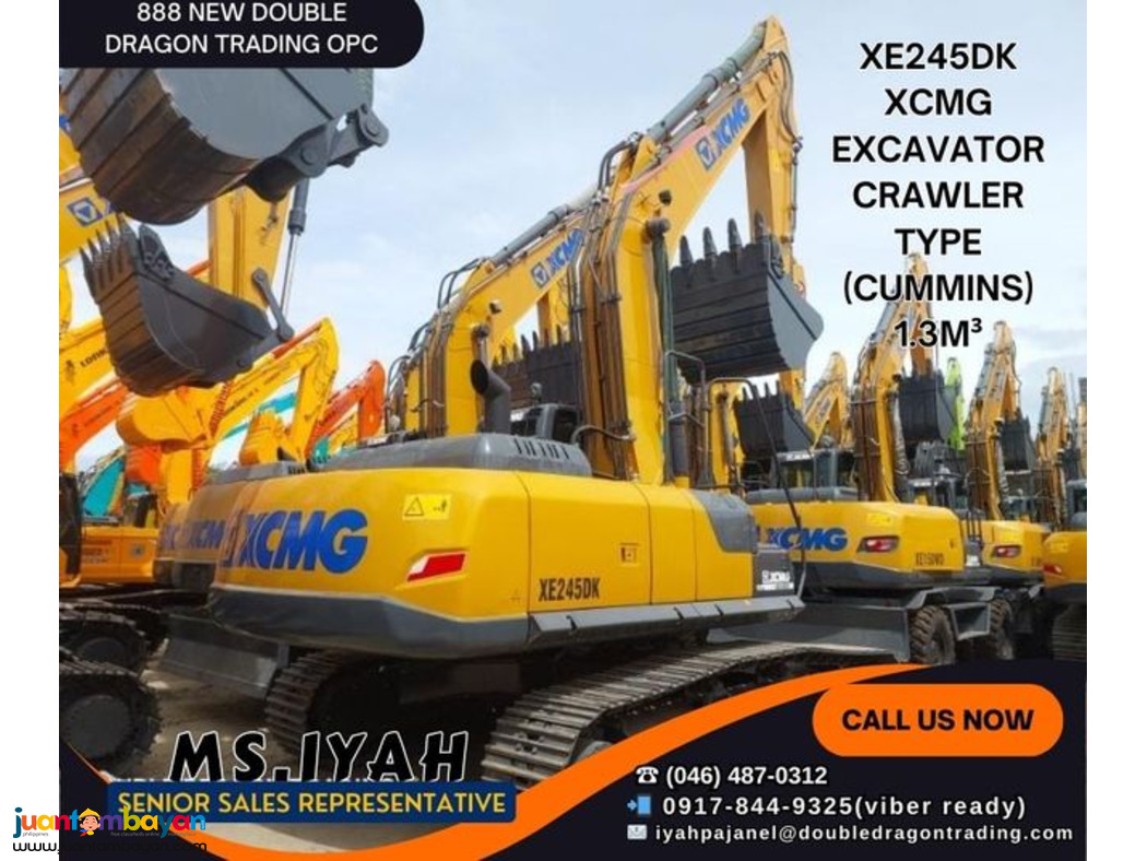 XE245DK XCMG EXCAVATOR CRAWLER TYPE  (CUMMINS) 1.3M³