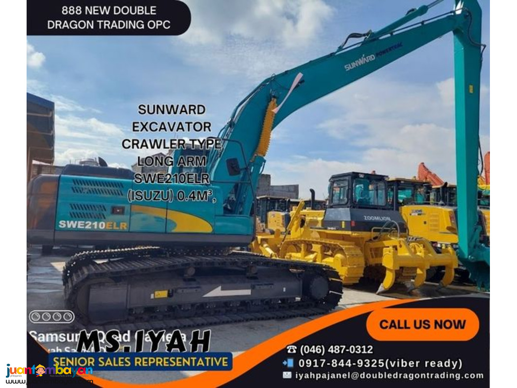 SUNWARD EXCAVATOR CRAWLER TYPE LONG ARM SWE210ELR (ISUZU) 0.4M³,