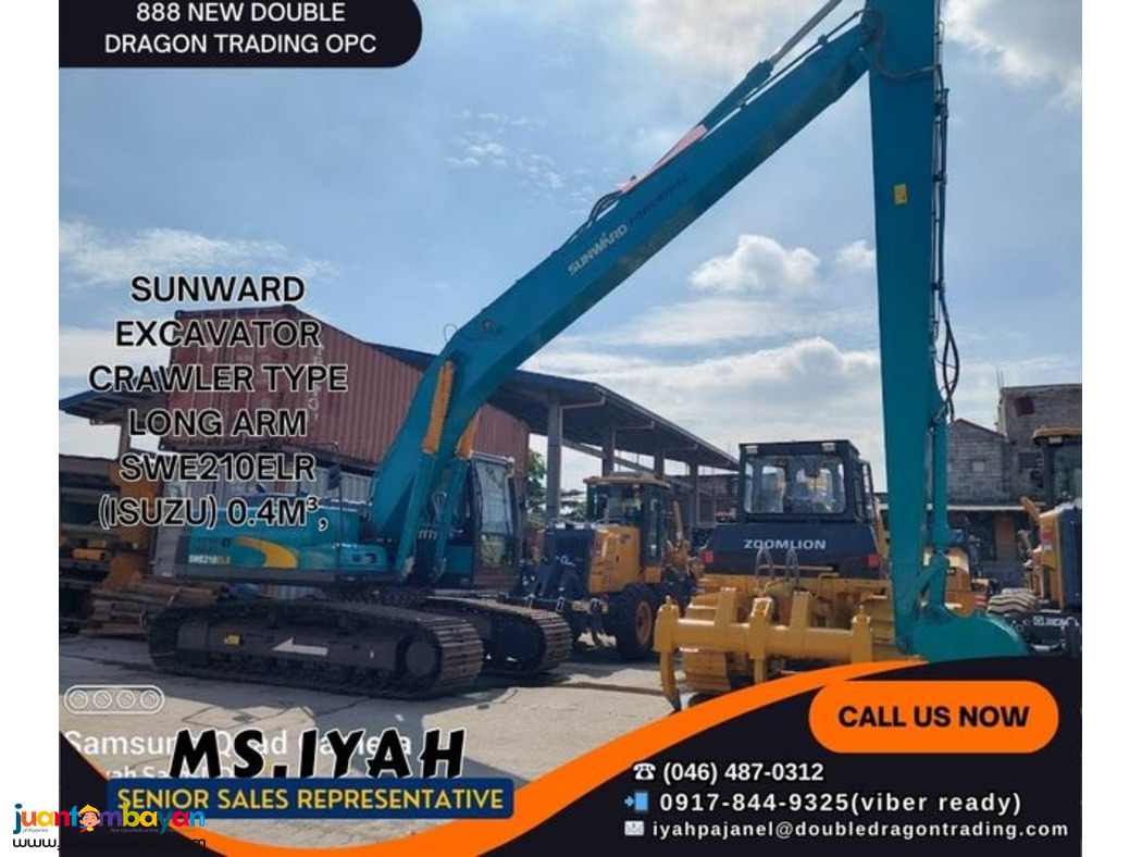 SUNWARD EXCAVATOR CRAWLER TYPE LONG ARM SWE210ELR (ISUZU) 0.4M³,
