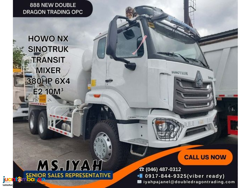HOWO NX SINOTRUK TRANSIT MIXER 380HP 6X4 E2 10M³-