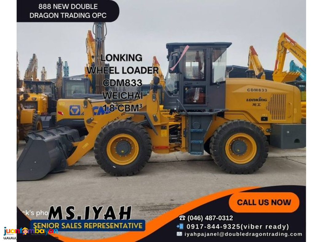LONKING WHEEL LOADER 1.8 CBM³