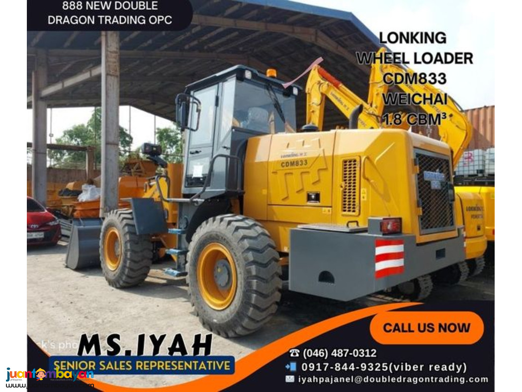 LONKING WHEEL LOADER 1.8 CBM³
