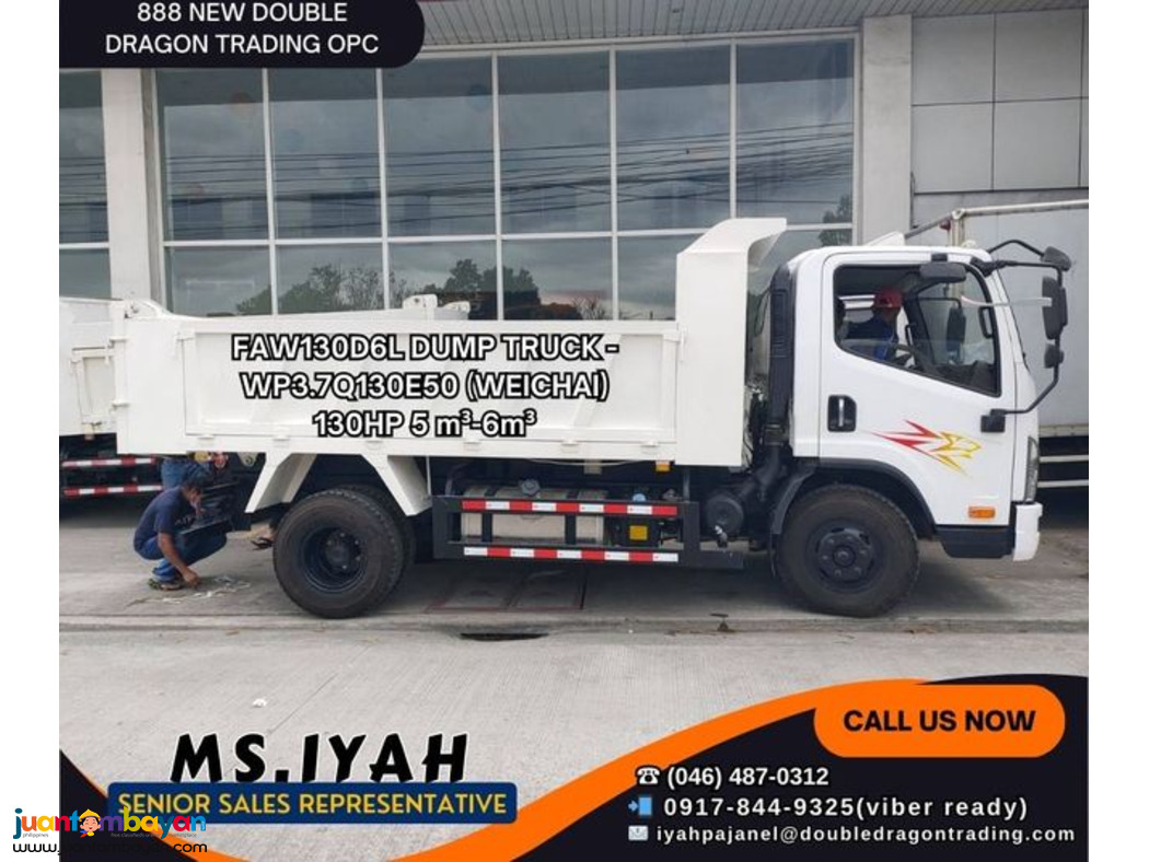 FAW130D6L DUMP TRUCK (WEICHAI) 130HP 5 m³-6m³
