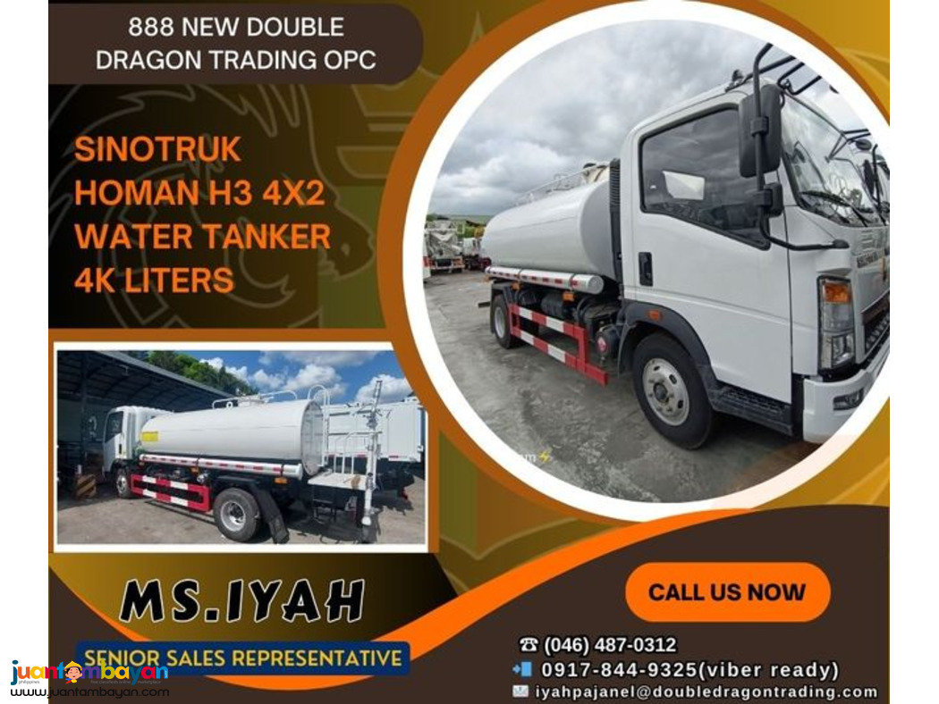 HOMAN WATER TANKER 4K LITERS- HOMAN WATER TANKER 4K LITERS-