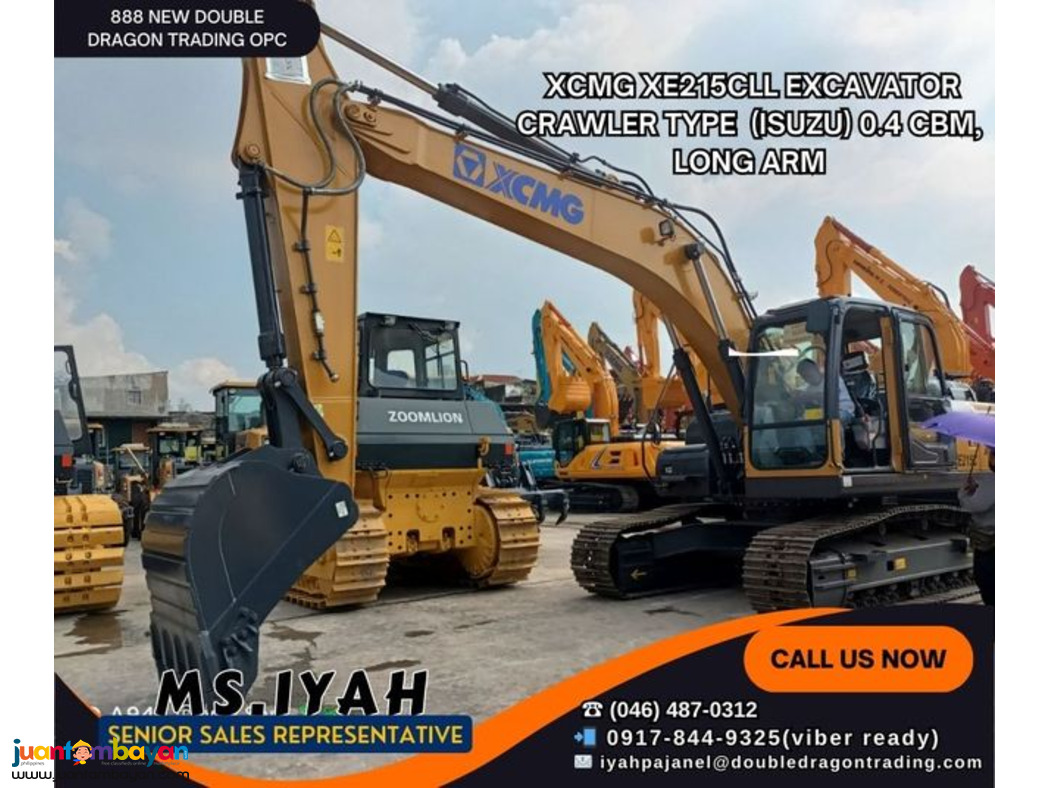 XCMG XE215CLL EXCAVATOR (ISUZU) 0.4 CBM, LONG ARM 