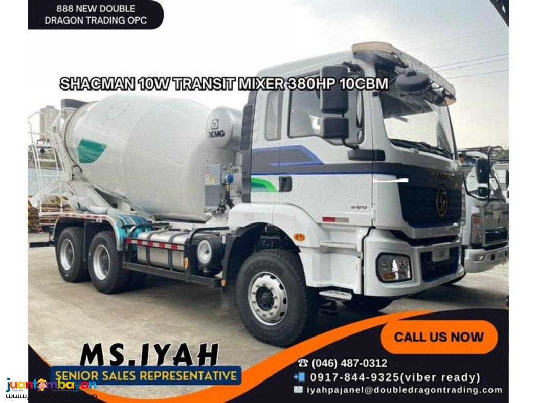 SHACMAN 10W TRANSIT MIXER 380HP 10CBM