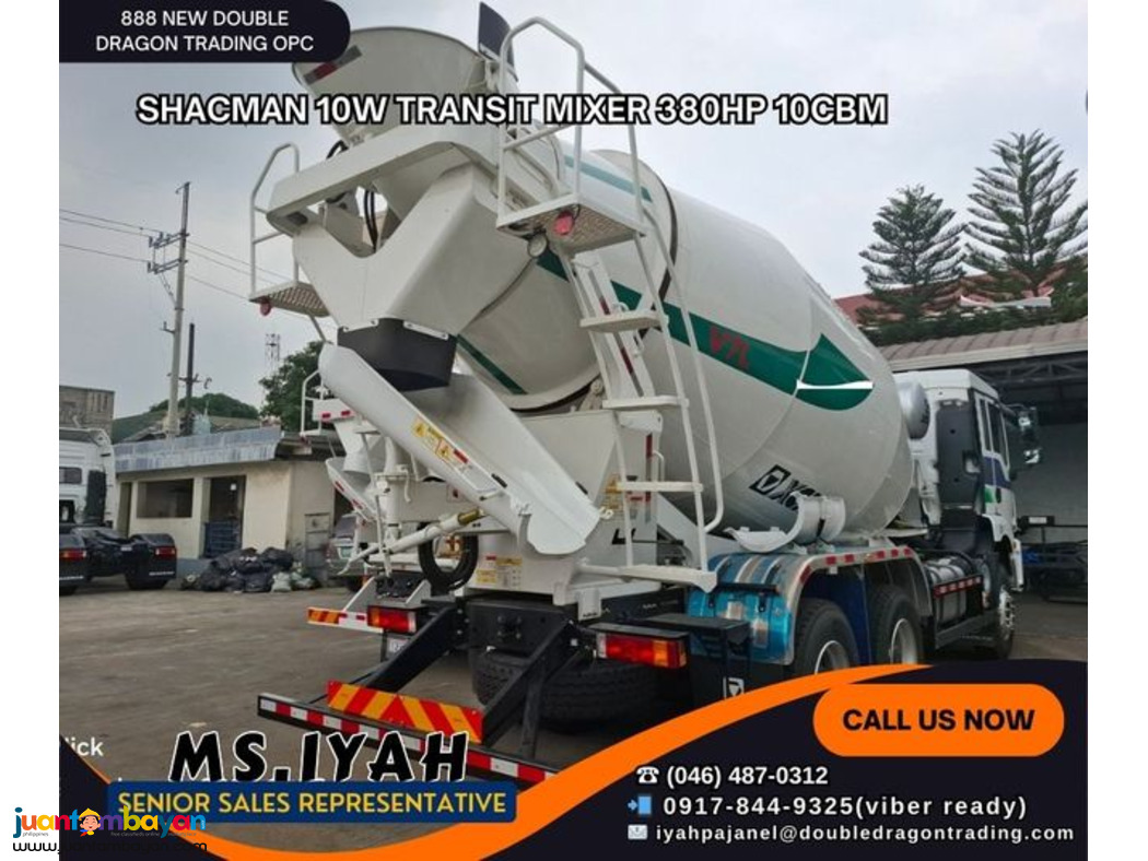 SHACMAN 10W TRANSIT MIXER 380HP 10CBM