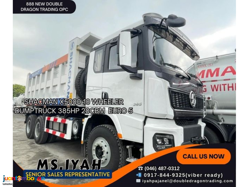 SHACMAN X5000 10 WHEELER DUMPTRUCK 385HP 20CBM EURO 5