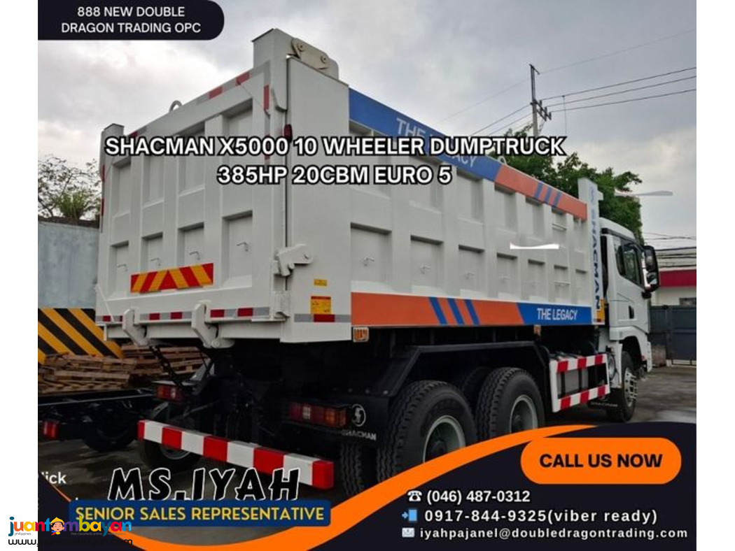 SHACMAN X5000 10 WHEELER DUMPTRUCK 385HP 20CBM EURO 5