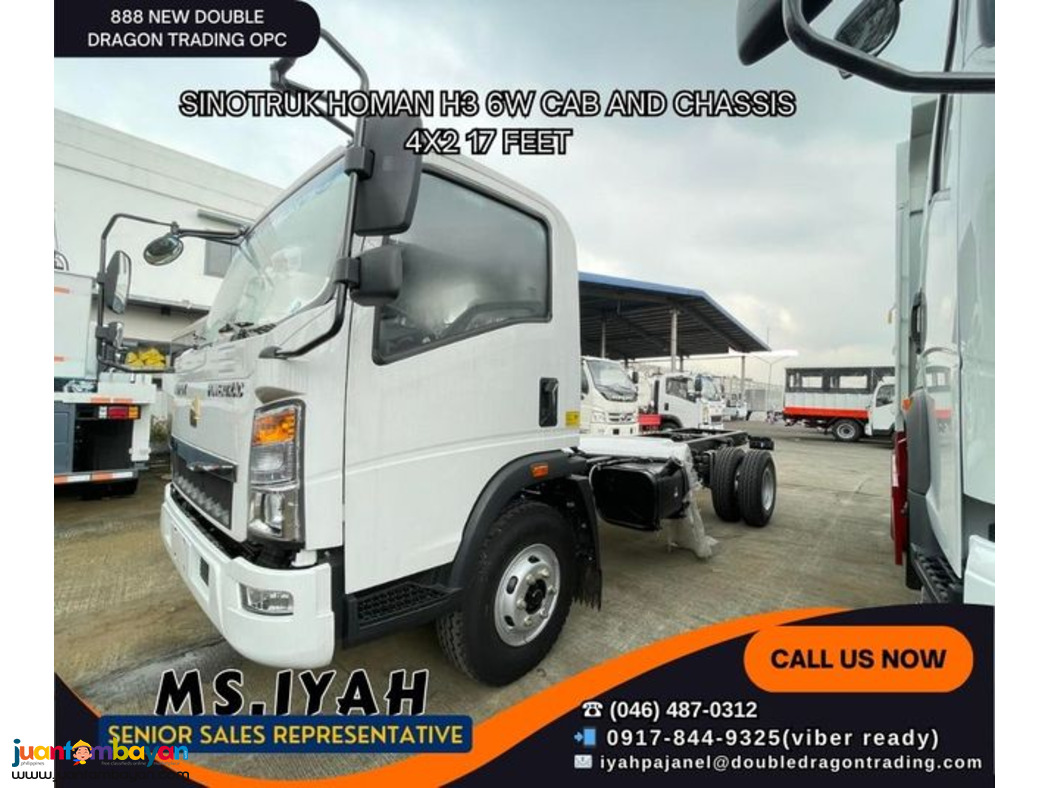 HOMAN H3 4X2 CAB AND CHASSIS 17FEET'