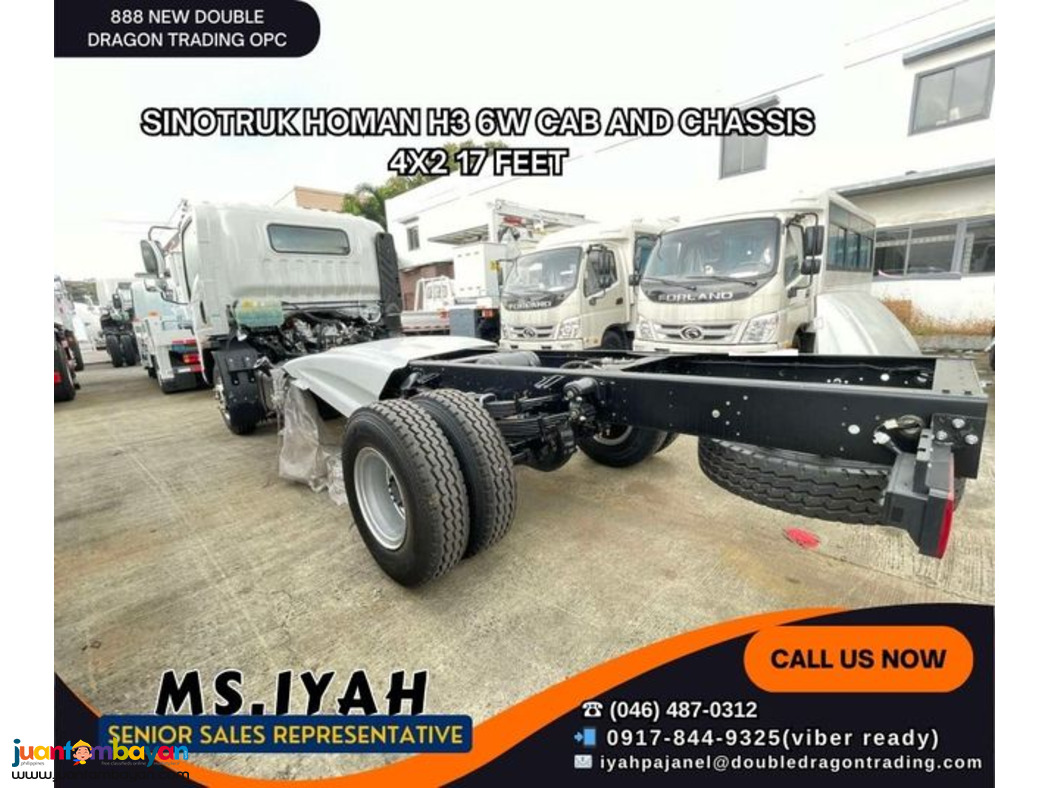HOMAN H3 4X2 CAB AND CHASSIS 17FEET'