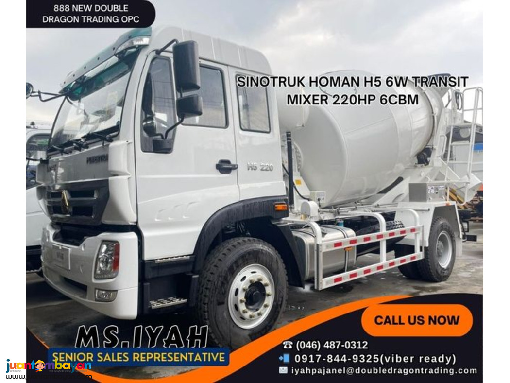 SINOTRUK HOMAN H5 TRANSIT MIXER 6M³