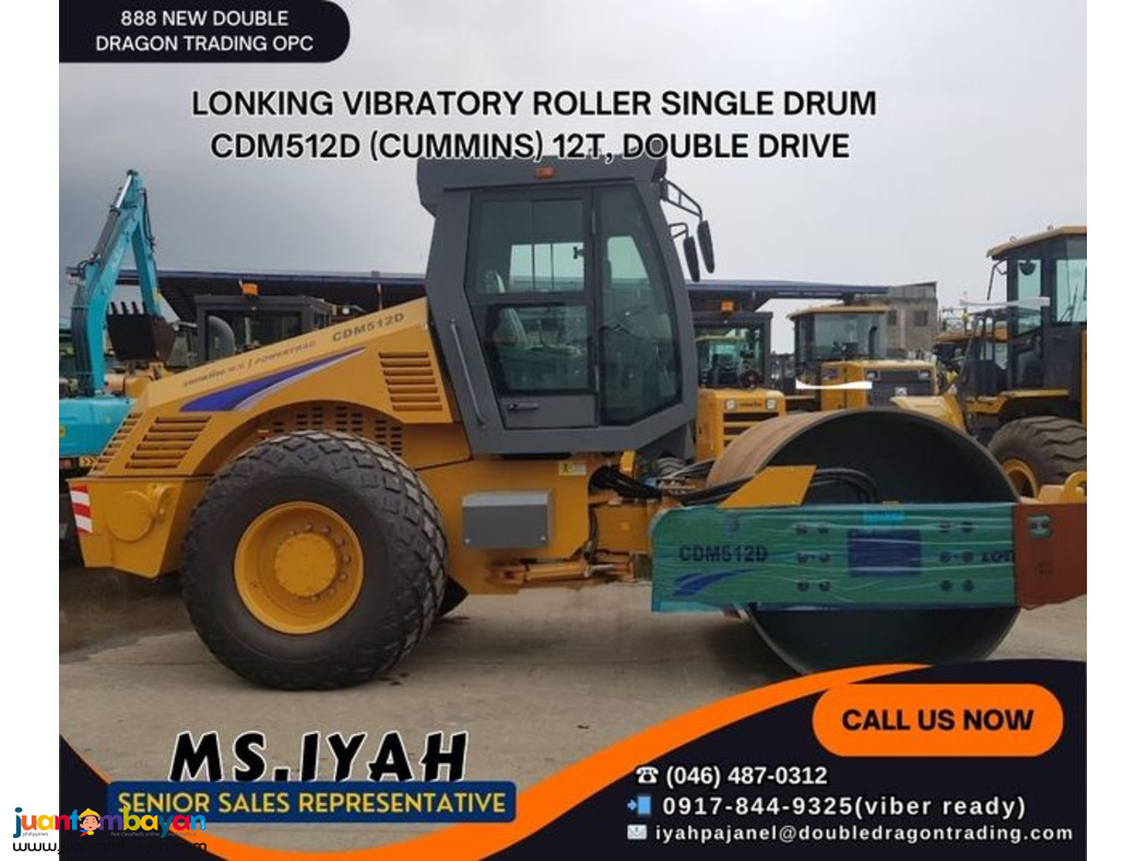 LONKING VIBRATORY ROLLER 12T, DOUBLE DRIVE 