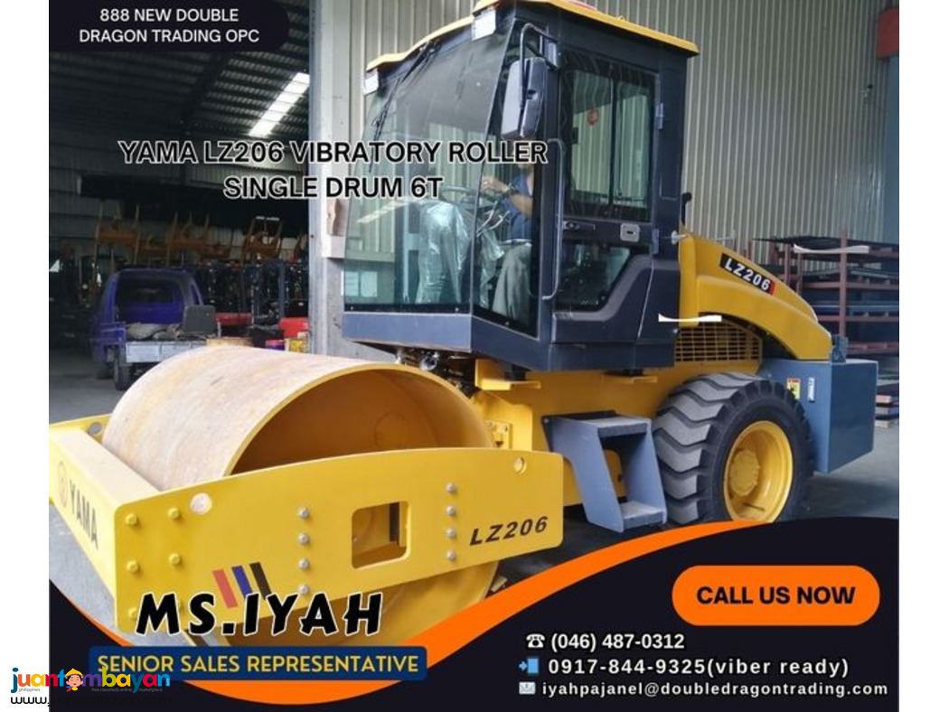 YAMA LZ206  VIBRATORY ROLLER SINGLE DRUM 6T