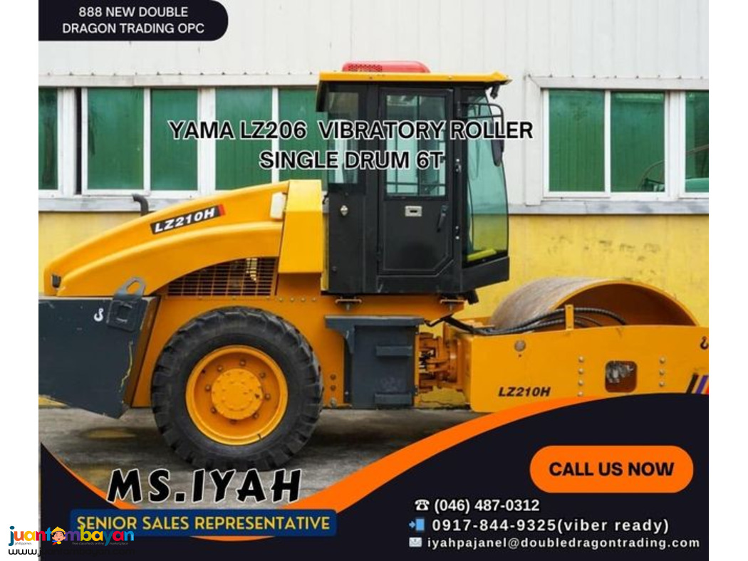 YAMA LZ206  VIBRATORY ROLLER SINGLE DRUM 6T