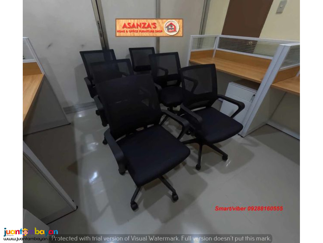 OFFICE PARTITION WITH CABINET AND CHAIR