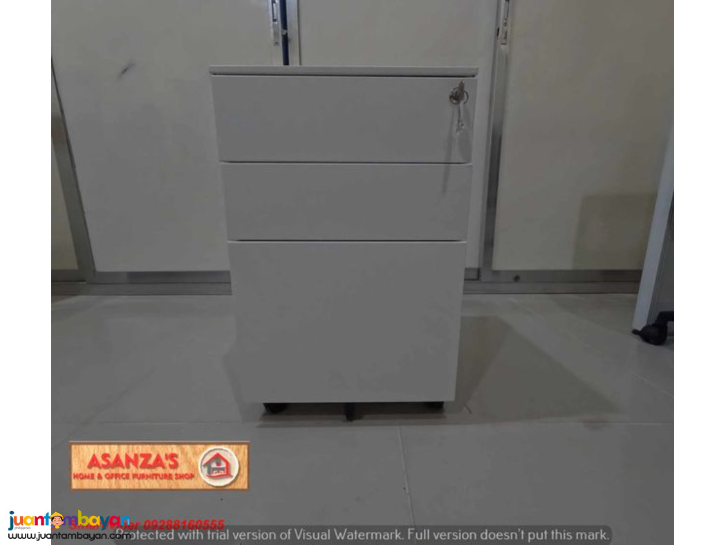 OFFICE PARTITION WITH CABINET AND CHAIR