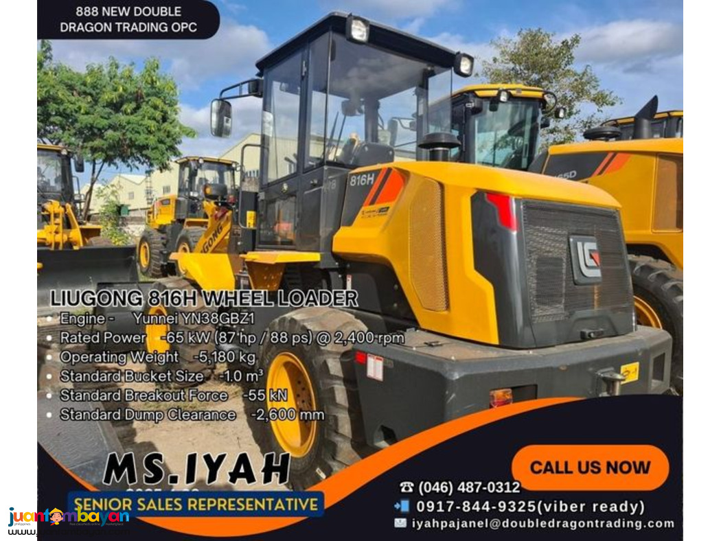 LIUGONG 816H WHEEL LOADER (YUNNEI) 1.6T,1 m³