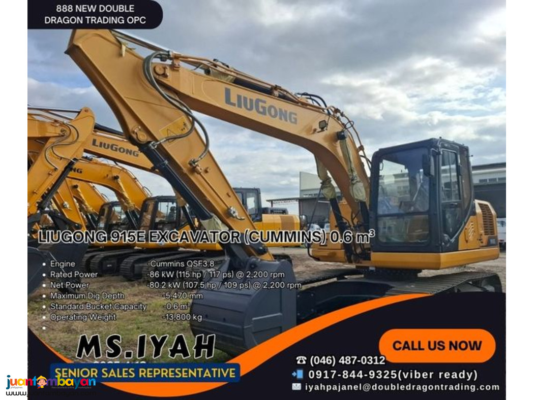 LIUGONG 915E EXCAVATOR (CUMMINS) 0.6 m³