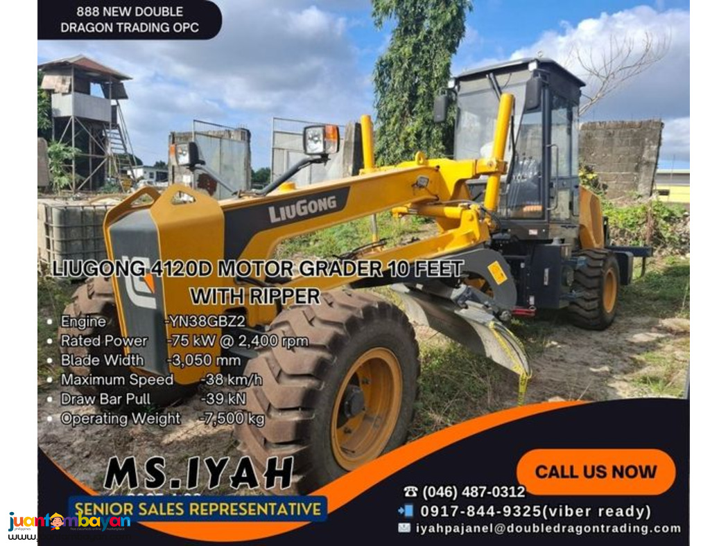 LIUGONG 4120D MOTOR GRADER 10 FEET WITH RIPPER