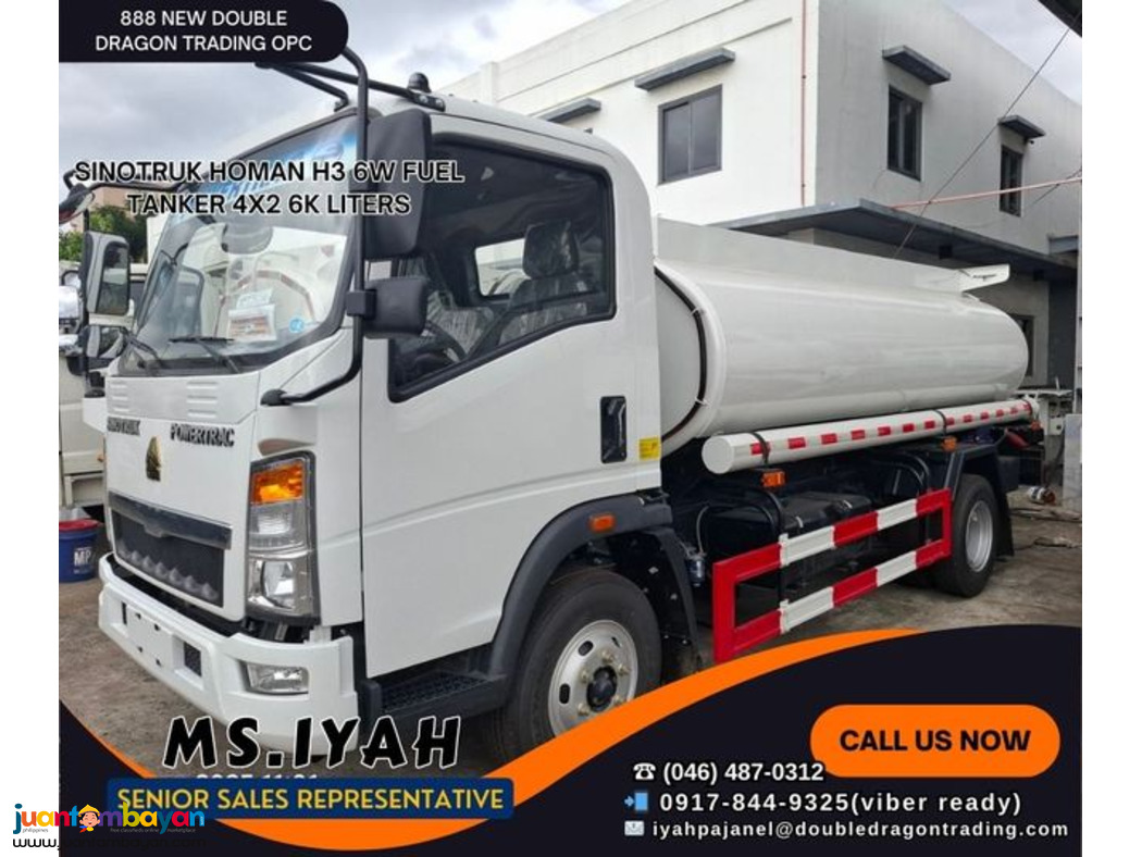 SINOTRUK HOMAN H3 4X2 FUEL TANKER 6K LITERS